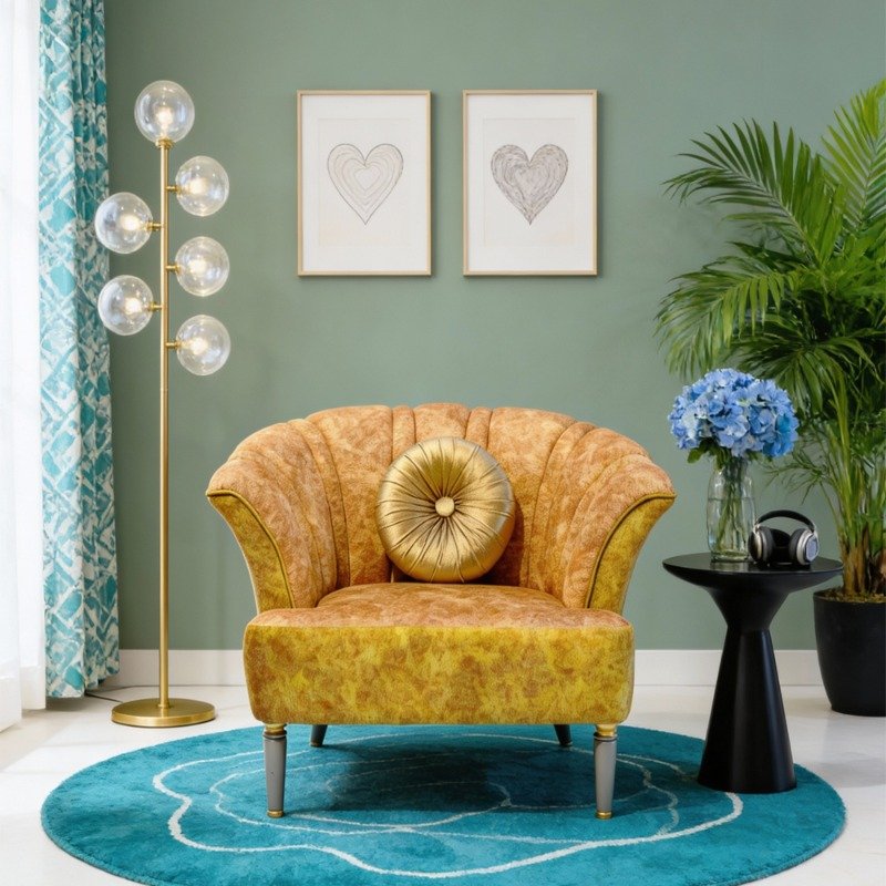 Rosa Modern 1 seater sofa