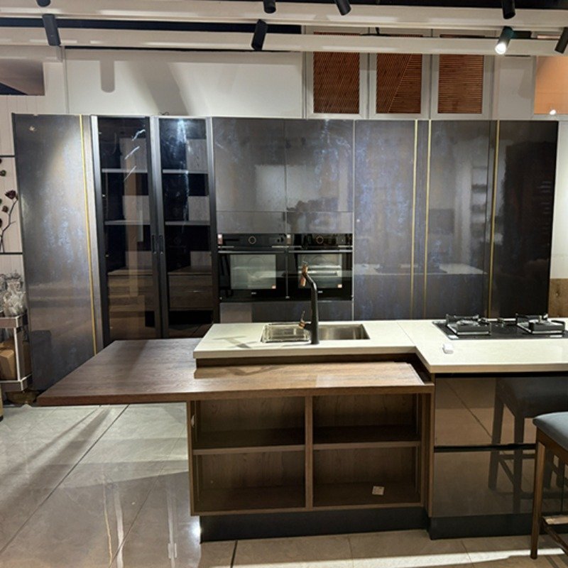 Signature Metallic Grey & Gold Luxury Kitchen